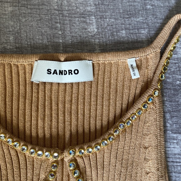 Sandro Vest Top with Rhinestones - Picture 5 of 11